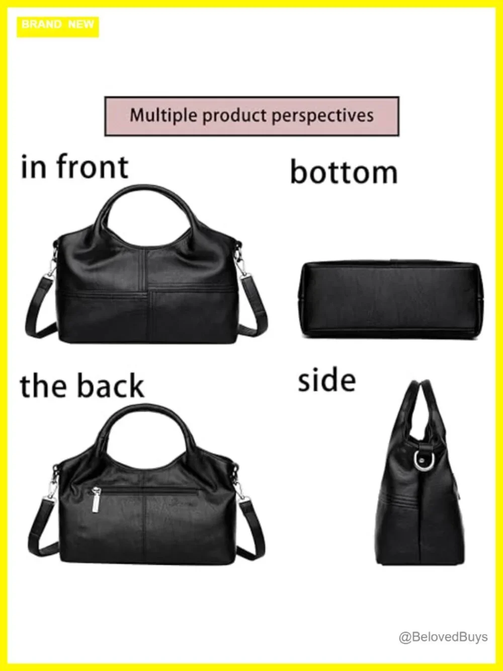 PU Leather Hobo Shoulder Bag Top Handle Tote Satchel for Women